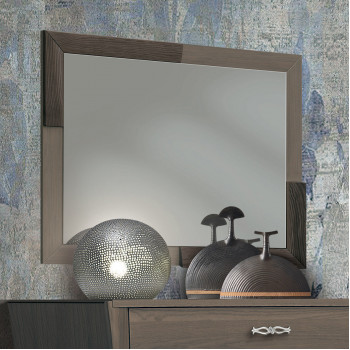 Specchiera rettangolare in frassino con cornice dettagliata