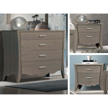 Comò e comodini Ginevra Tre in frassino, dettaglio maniglie