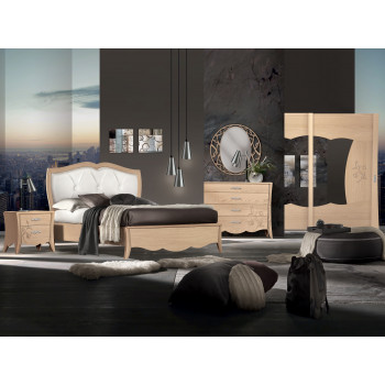 Camera da letto Ginevra Due, dettagli testiera imbottita