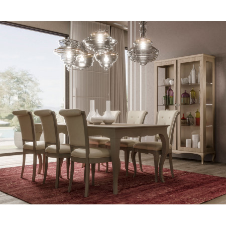 Credenza 4 porte in legno frassino con ripiani interni