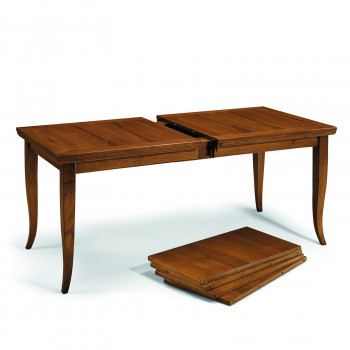 Tavolo rettangolare allungabile in legno noce