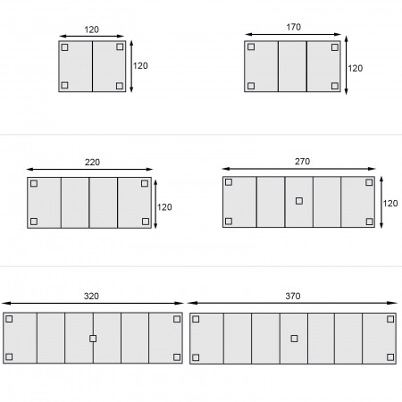 Tavolo rettangolare allungabile 120/370x90