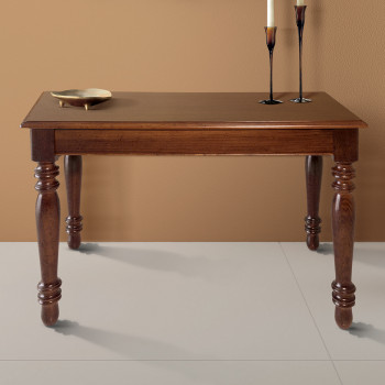 Tavolo consolle allungabile in legno di noce con dettagli classici