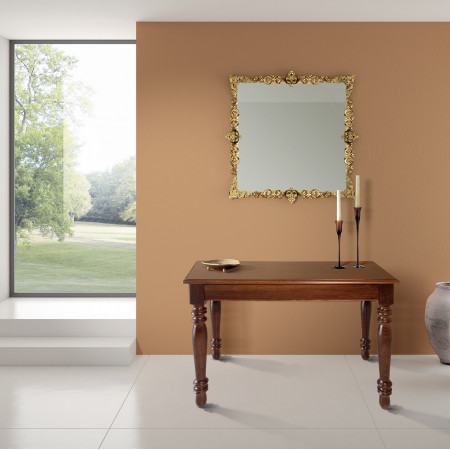 Tavolo consolle allungabile 100 x 55/305 dettaglio legno noce