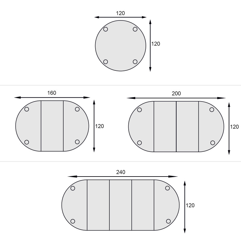 Tavolo rotondo da cm. 120 OPI