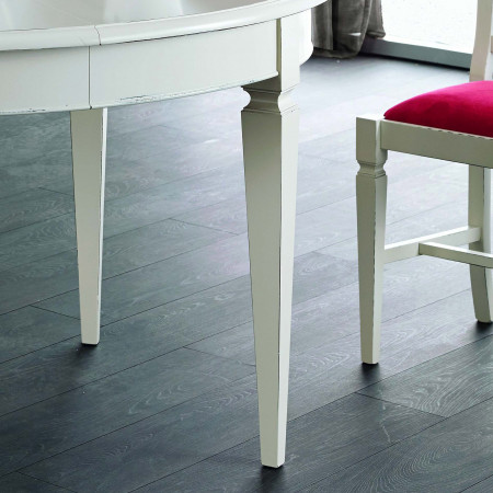 Tavolo ovale allungabile da 130x105 a 235x105, dettaglio gamba