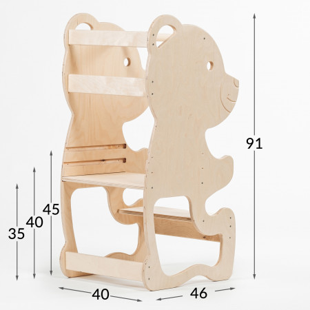 Learning tower orsetto regolabile in legno multistrato