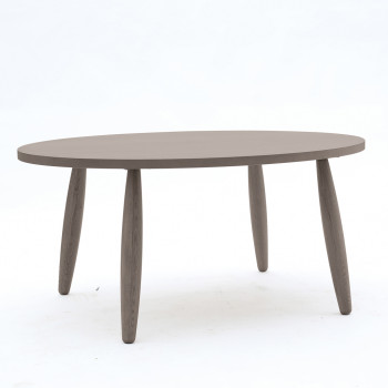 Tavolo in rovere ovale con gambe massello