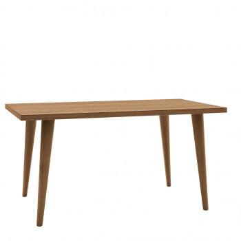 Tavolo rettangolare rovere gambe tornite bordo naturale