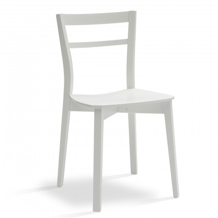 Sedia in legno moderna minimalista, dettaglio laterale