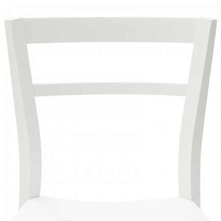 Sedia in legno moderna minimalista schienale bianco