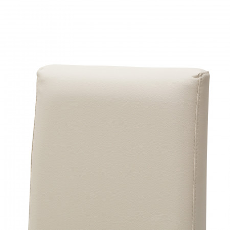 Dettaglio schienale sedia ecopelle beige