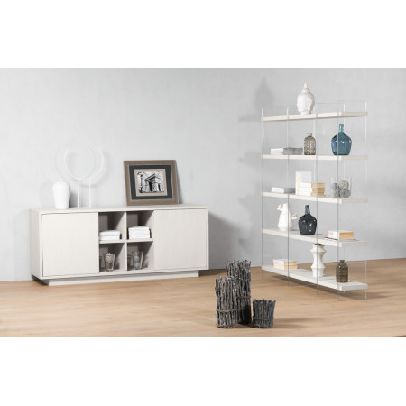 Credenza con struttura in rovere con ante scorrevoli