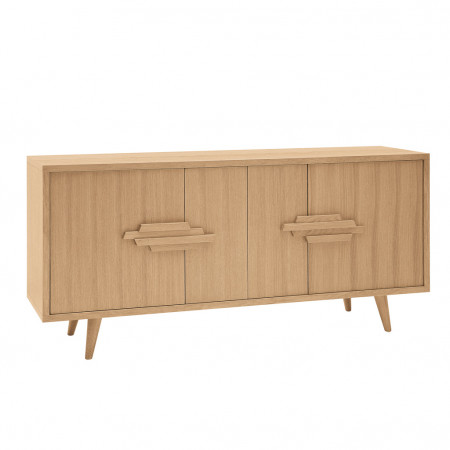 Credenza 4 ante in rovere piedi spillo