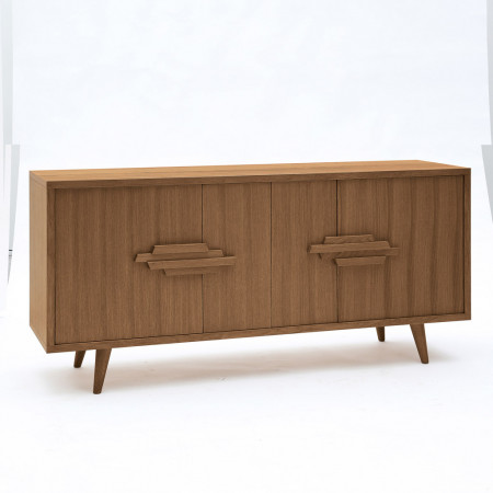 Credenza 4 ante in rovere con gambe a spillo legno