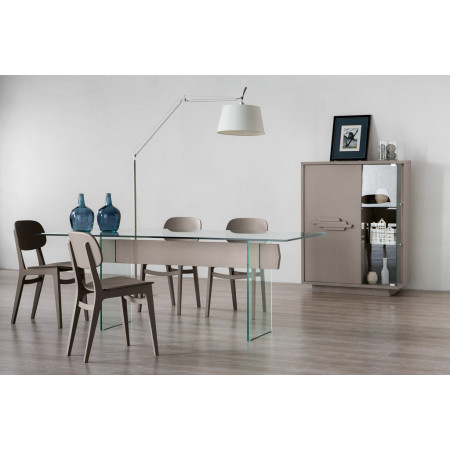 Vetrina 2 porte in rovere con ripiani regolabili