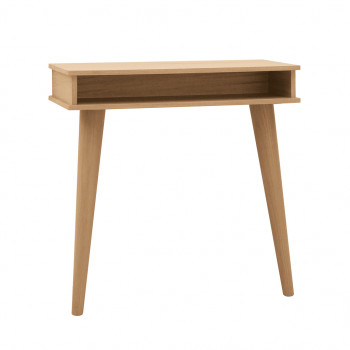 Consolle a ribalta con gambe a spillo dettaglio vano