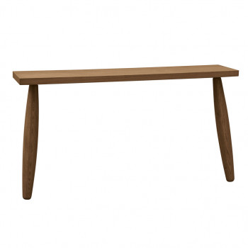 Consolle in rovere con gambe tornite e piano semplice
