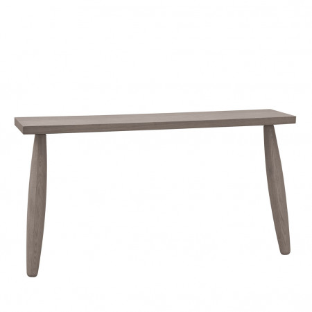 Consolle in rovere con gambe tornite e piano diritto