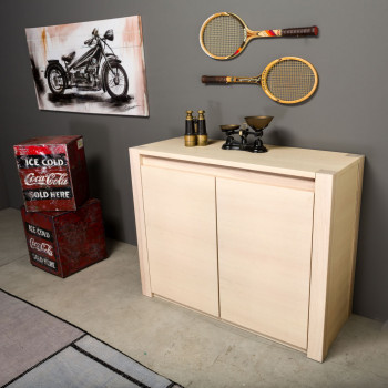 Madia 2 ante in legno di frassino, design moderno