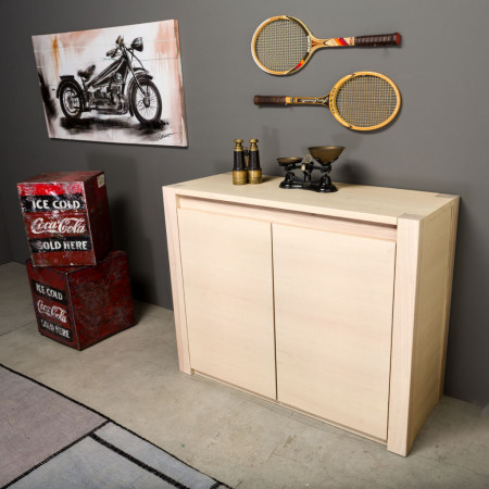 Madia 2 ante in legno di frassino, design moderno