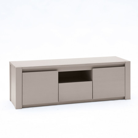 Porta TV 2 porte 1 cassetto, dettaglio moderno in legno