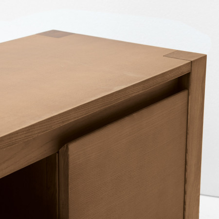 Dettaglio legno frassino Porta TV 2 porte 1 cassetto