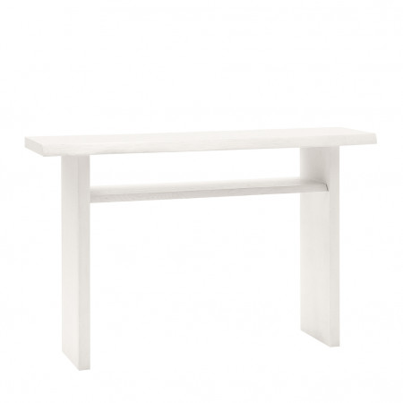 Consolle smontabile in rovere con bordo naturale bianco