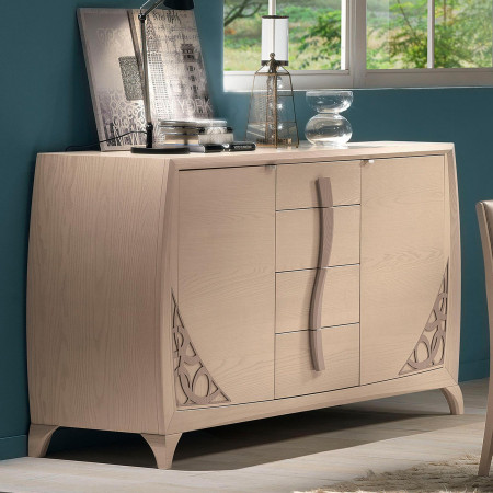 Credenza 2 ante e 4 cassetti con traforo legno