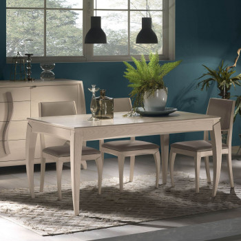 Tavolo rettangolare allungabile ambiente moderno legno frassino