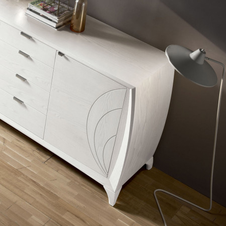 Credenza 2 ante con incisioni, vista dall'alto