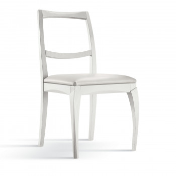 Sedia con schienale in legno massello di frassino spazzolato