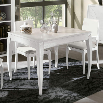 Tavolo quadrato allungabile da 110x110 a 170x110 bianco