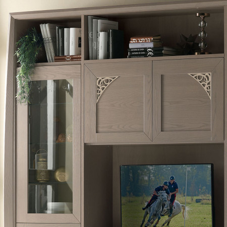 Dettaglio Componibile a spalla, 6 ante 1 cassetto, legno