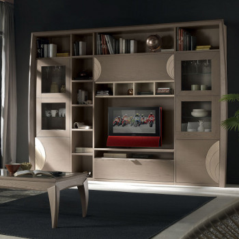 Componibile a spalla 7 ante 1 cassetto, dettaglio libreria