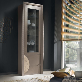 Vetrina componibile 1 anta sinistra, dettaglio incisioni