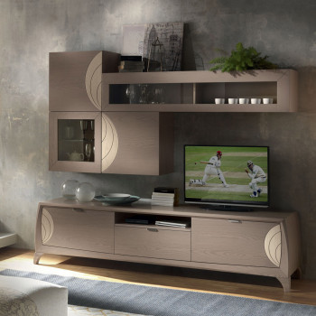 Composizione con 4 ante 3 cassetti, dettaglio delle incisioni