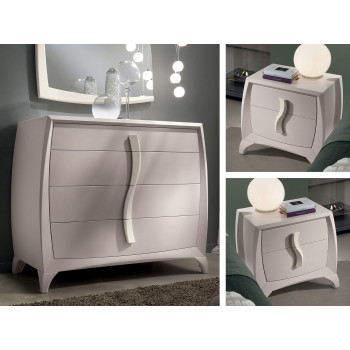 Comò e comodini con maniglia in legno, design contemporaneo