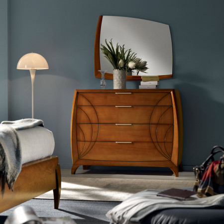 Camera da letto contemporanea in legno