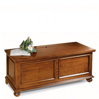 Cassapanca cm 120 con dettagli incorniciati in legno