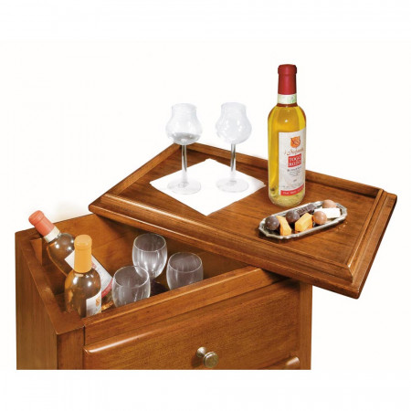 Portabottiglie in legno, piano vassoio in rilievo