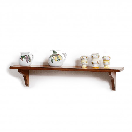 Mensola da 80 cm con decori ceramici su ripiano