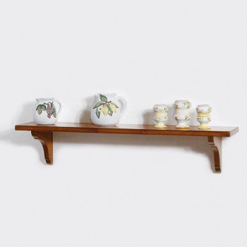 Mensola da 120 cm in legno massello con decoro