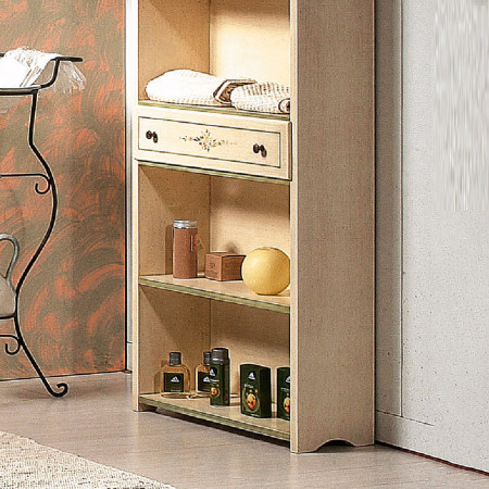 Etajere laccata con decori e fianchi sagomati