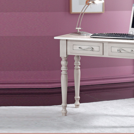 Scrittoio laccato tortora e grigio con gambe tornite