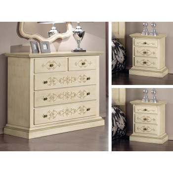 Gruppo notte decorato a mano con dettagli classici