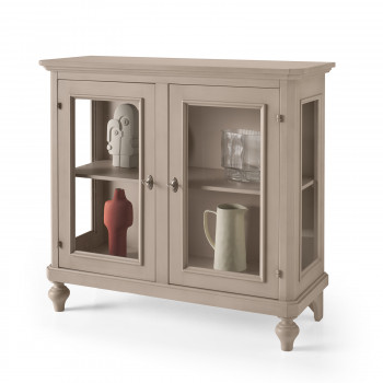 Vetrinetta classico in legno con 2 ante trasparenti