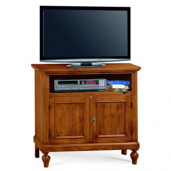 Porta tv 2 porte e un vano a giorno, dettaglio piede tornito