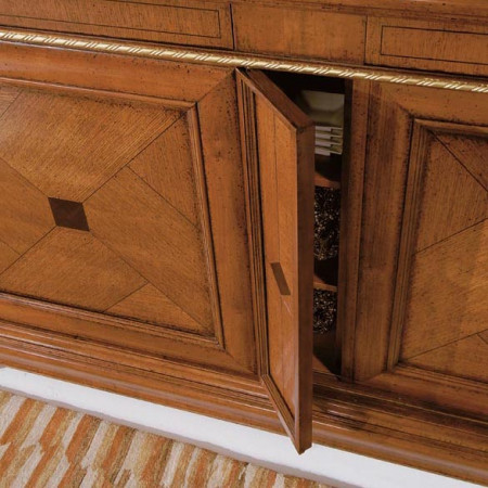 Credenza sala da pranzo classica in legno noce