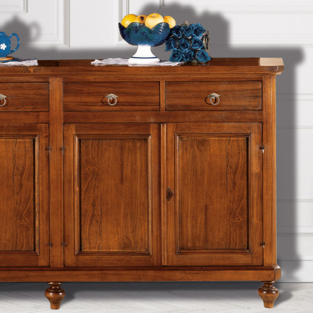 Credenza classica in legno con piano rettangolare